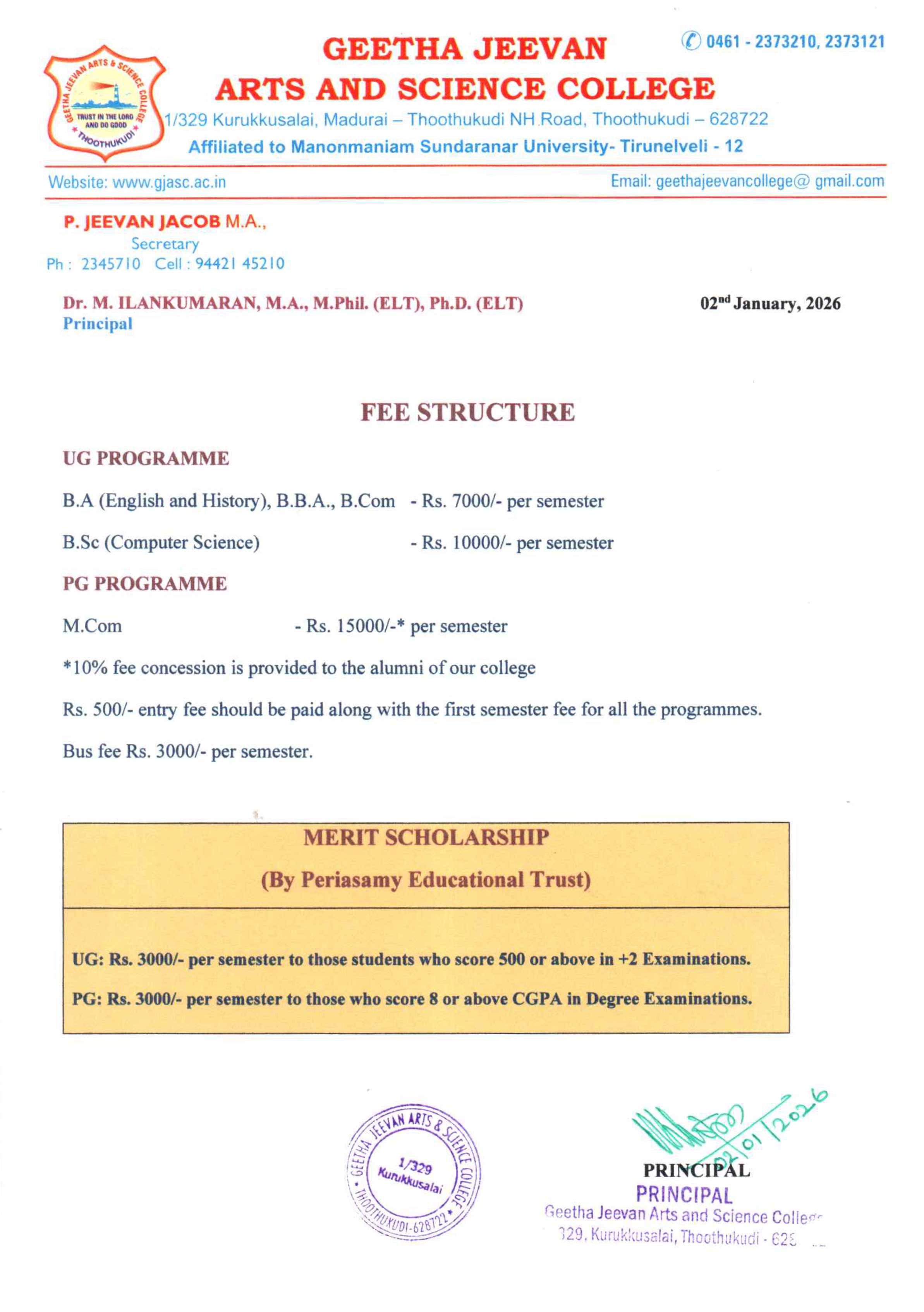 Geetha Jeevan Arts & Science College